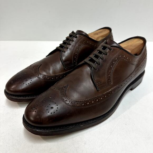VERY GOOD Ralph Lauren x Allen Edmonds Sanderson Burnished Wingtip Made USA 10.5 - Picture 1 of 14